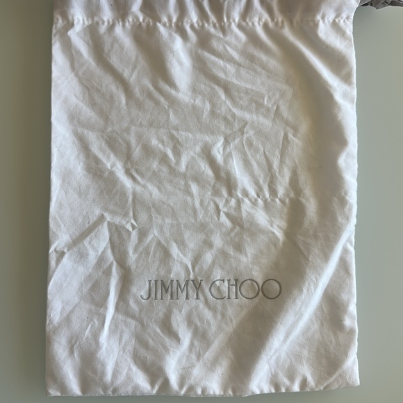 JIMMY CHOO Nova Slingback Heel Peep Toe Platinum Silver Glitter Size 39 - Picture 10 of 11